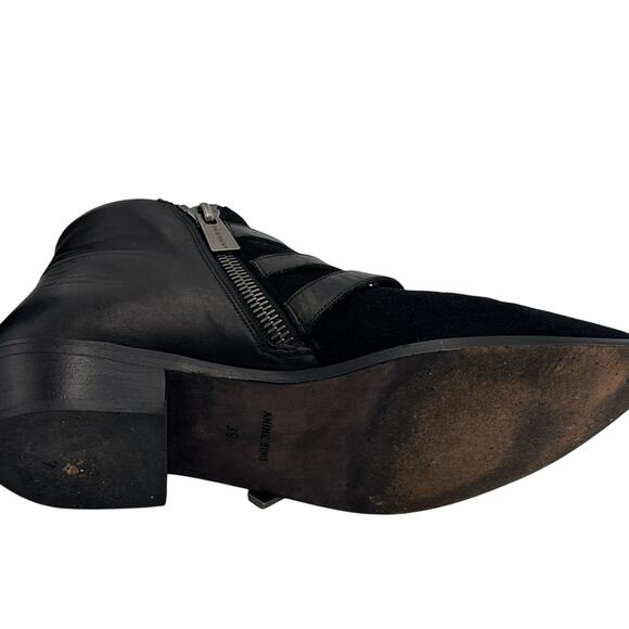 Anine Bing Women’s Black Emma Moto Leather Ankle Boots 39 - Picture 6 of 6